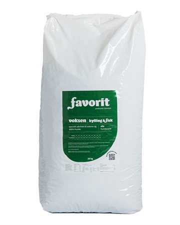 FAVORIT PETFOOD, VOKSEN HUNDEFODER, 20 KG